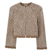 Stijlvolle Zwarte Blazer By Herenne Birger , Brown , Dames