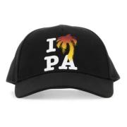 Klassieke CAP voor een stijlvolle uitstraling Palm Angels , Black , Da...