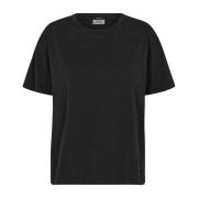 Zwarte Basic Tee Top MOS Mosh , Black , Dames