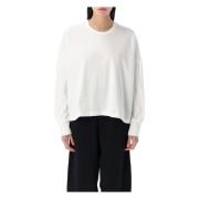 Wit Loop T-shirt met Stijlvolle Details Studio Nicholson , White , Dam...