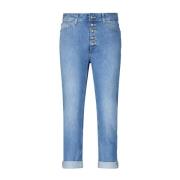 Elegante Loose-Fit Jeans met sierknopen Dondup , Blue , Dames