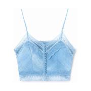 Stijlvolle Top met Uniek Design Ermanno Scervino , Blue , Dames