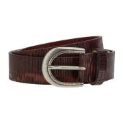 Gesneden leren riem Boggi Milano , Brown , Heren