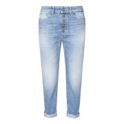 Blauwe Jeans met Koons Juwelen Dondup , Blue , Dames