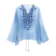 Stijlvolle Kaftan Jurk Ermanno Scervino , Blue , Dames