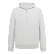 Half-Zip Hoodie in Lightweight Scuba Boggi Milano , Gray , Heren