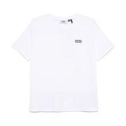 Logo Regular T-Shirt in Wit Gcds , White , Heren