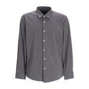 Elastisch Jersey Klassieke Kraag Shirt Hugo Boss , Gray , Heren