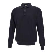 Koninklijke Merino Wol Polo Shirt Filippo De Laurentiis , Blue , Heren