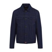 Blauwe Jas voor Stijlvolle Outfits Kiton , Blue , Heren