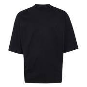 Casual Katoenen T-shirt Jil Sander , Black , Heren