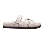 Ines Sport Leren Sandaal Ivoor Tory Burch , Beige , Dames