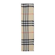 Zand Lichtgewicht Wollen Sjaal Burberry , Beige , Dames