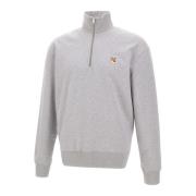 Grijze Katoenen Sweatshirt met Vos Logo Maison Kitsuné , Gray , Heren