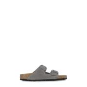 Leren Sandalen met Voetsluiting Birkenstock , Gray , Heren