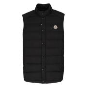 Zwarte Barthe Vest Winterjas Moncler , Black , Heren