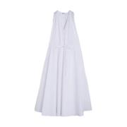 Katoenen Poplin Jurk Aspesi , White , Dames