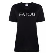 Essentiële T-shirt Patou , Black , Dames