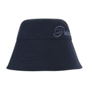 Geborduurd Logo Katoenen Bucket Hoed Navy Patou , Blue , Dames