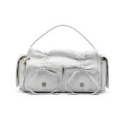 Witte leren multipocket tas Acne Studios , White , Dames