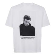 Katoenen Popelin T-shirt met James Dean Sacai , White , Heren