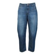 Katoen Linnen Mix Jeans Roy Roger's , Blue , Heren