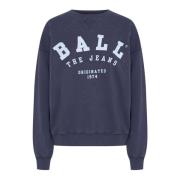 Sweatshirt met cool print Ball , Blue , Dames