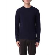 Klassieke Crewneck Lamswol Trui Woolrich , Blue , Heren