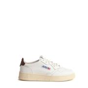 Witte Vintage Leren Sneakers Autry , White , Heren