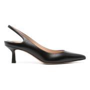 Zwarte Nappa Leren Pumps Roberto Festa , Black , Dames