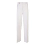 Nappa Leren Broek Eleventy , White , Dames