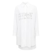 Elegante Zwarte Jurk voor Vrouwen MM6 Maison Margiela , White , Dames