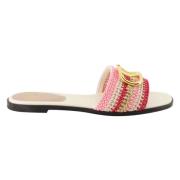 Gehaakte VLogo Slippers Lente-Zomer 2025 Valentino Garavani , Pink , D...