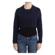 Blauwe Cropped Cardigan met Stijl John Galliano , Blue , Dames