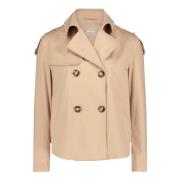 Katoenen Trenchcoat met Klassieke Elementen Amber & June , Beige , Dam...