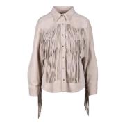 Leren Shirt 100% Leer Wild Cashmere , Beige , Dames