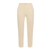 Stijlvolle Broek voor Vrouwen Elisabetta Franchi , Beige , Dames