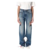 Meteor Denim Jack Off White , Blue , Dames