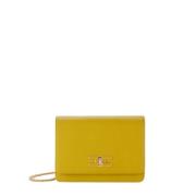 Gele Kleine Schoudertas met Ketting Elisabetta Franchi , Yellow , Dame...