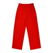 Rode klassieke pantalon met elegante details Munthe , Red , Dames