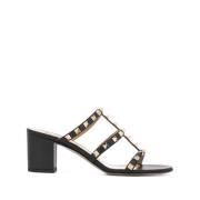 Zwarte Rockstud Kooi Sandalen Valentino Garavani , Black , Dames