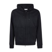 Hoodie met volledige rits Filippo De Laurentiis , Black , Heren