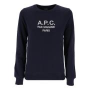 Stijlvolle Sweatshirt voor Mannen en Vrouwen A.p.c. , Blue , Dames