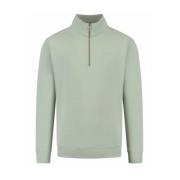 Halfzip Sweater Losse Pasvorm Sweaters Pure Path , Green , Heren