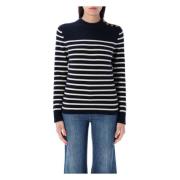 Gestreepte Sailor Sweater Blauw Wit Chloé , Blue , Dames