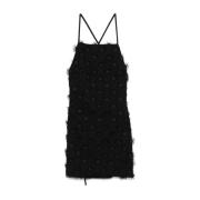 Zwarte Elegante Jurk Dameskleding Msgm , Black , Dames