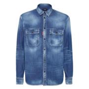 Zakoverhemd voor Werknemers Dsquared2 , Blue , Heren