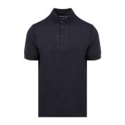 Royal Blue Polo Shirt Giorgio Armani , Blue , Heren