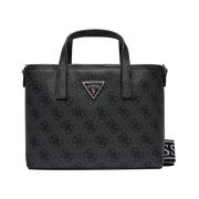 Moderne Shopper Tas met Gouden Details Guess , Black , Dames