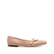 Blush Roze Parel Detail Platte Schoenen Jimmy Choo , Beige , Dames